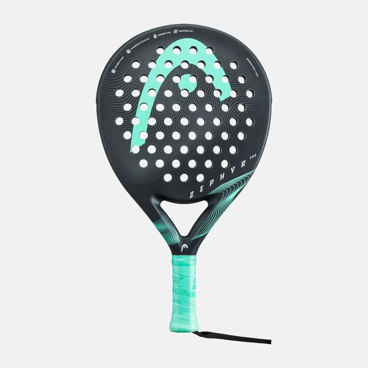 HEAD ZEPHYR PRO 2023 PADEL RACQUET (BK TE)
