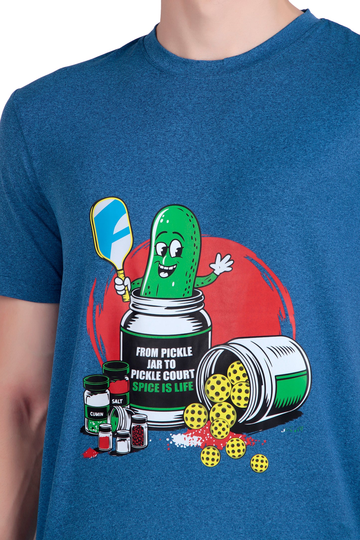Altacore "Pickle Jar - Spice is Life" Pickleball T Shirt (Blue)