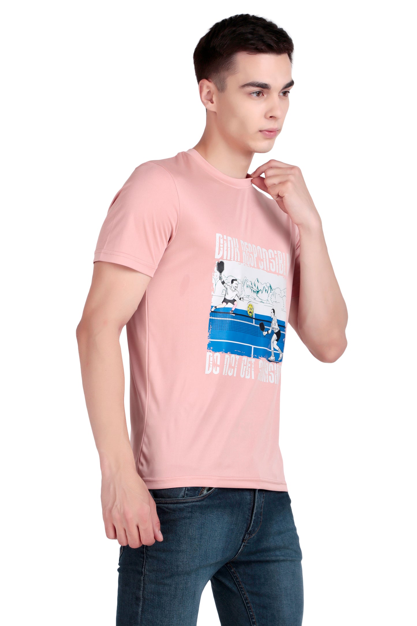 Altacore "Dink Responsibly – Do Not Get Smashed" Pickleball T Shirt (Peach)