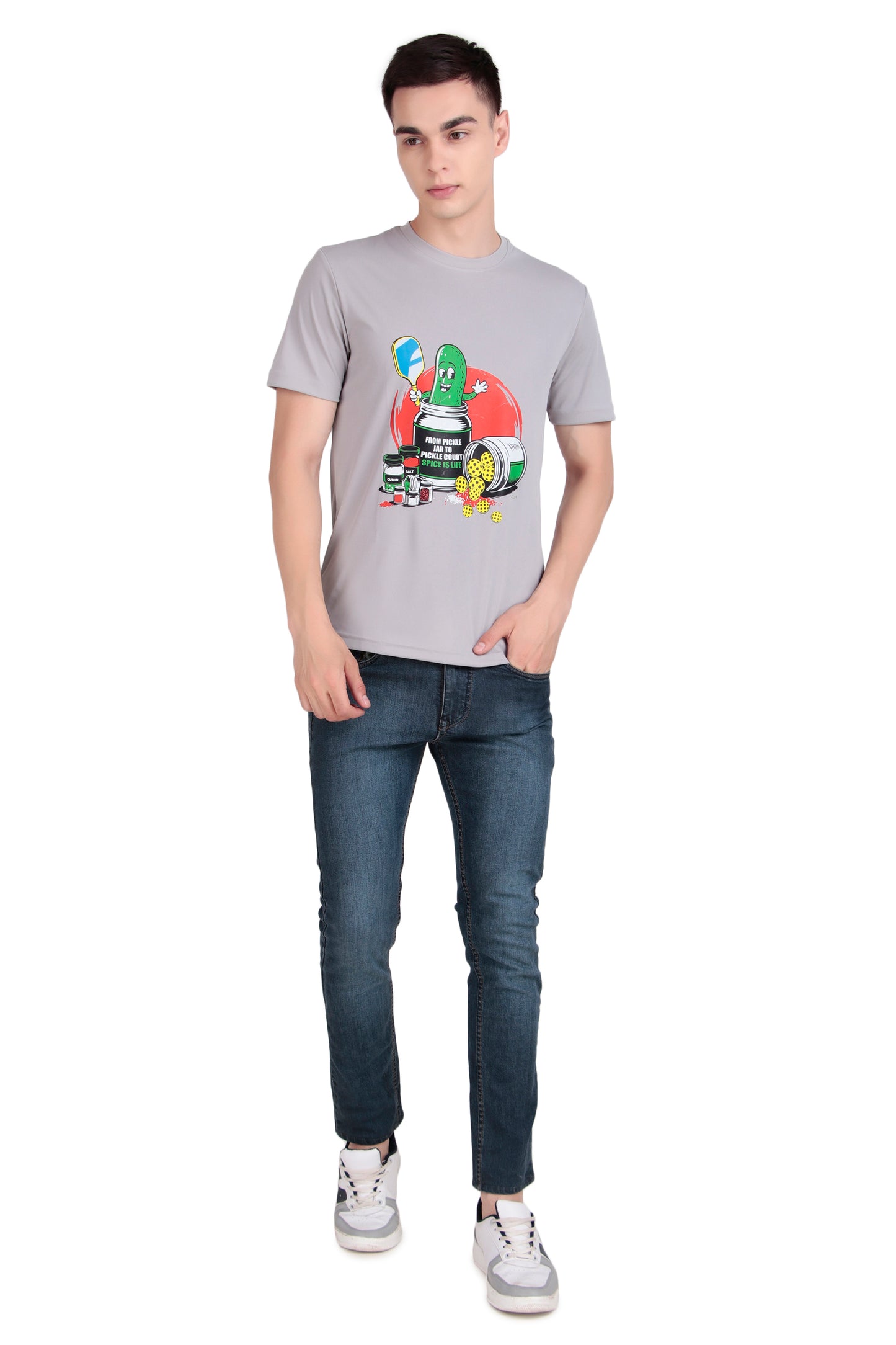 Altacore "Pickle Jar - Spice is Life" Pickleball T Shirt (Grey)