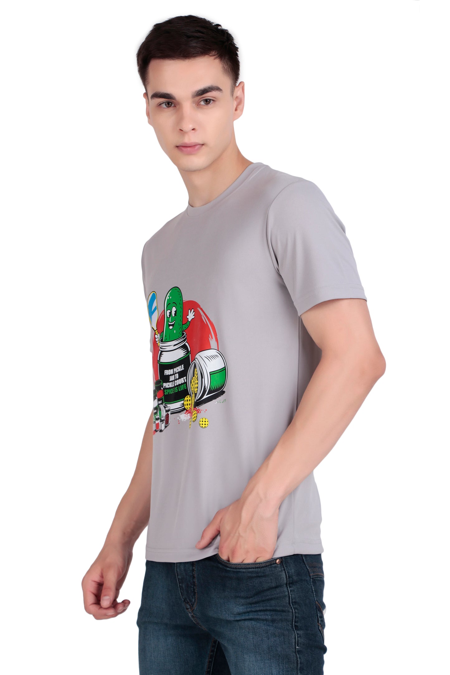 Altacore "Pickle Jar - Spice is Life" Pickleball T Shirt (Grey)