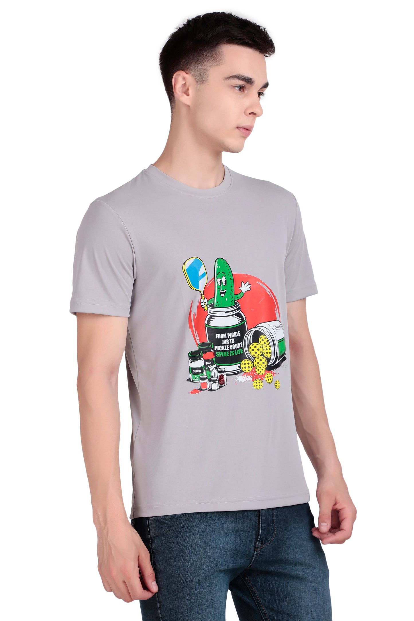 Altacore "Pickle Jar - Spice is Life" Pickleball T Shirt (Grey)