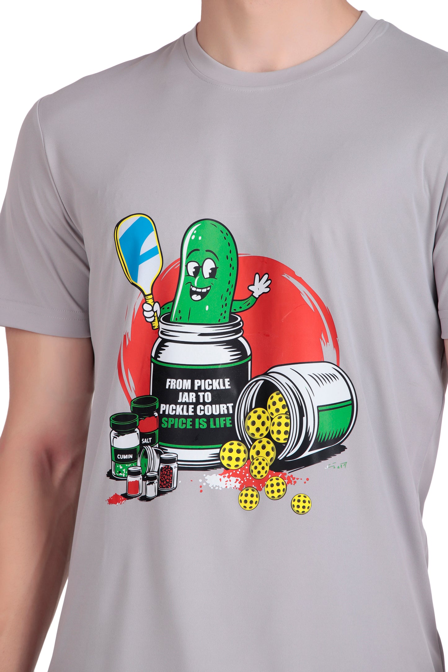Altacore "Pickle Jar - Spice is Life" Pickleball T Shirt (Grey)