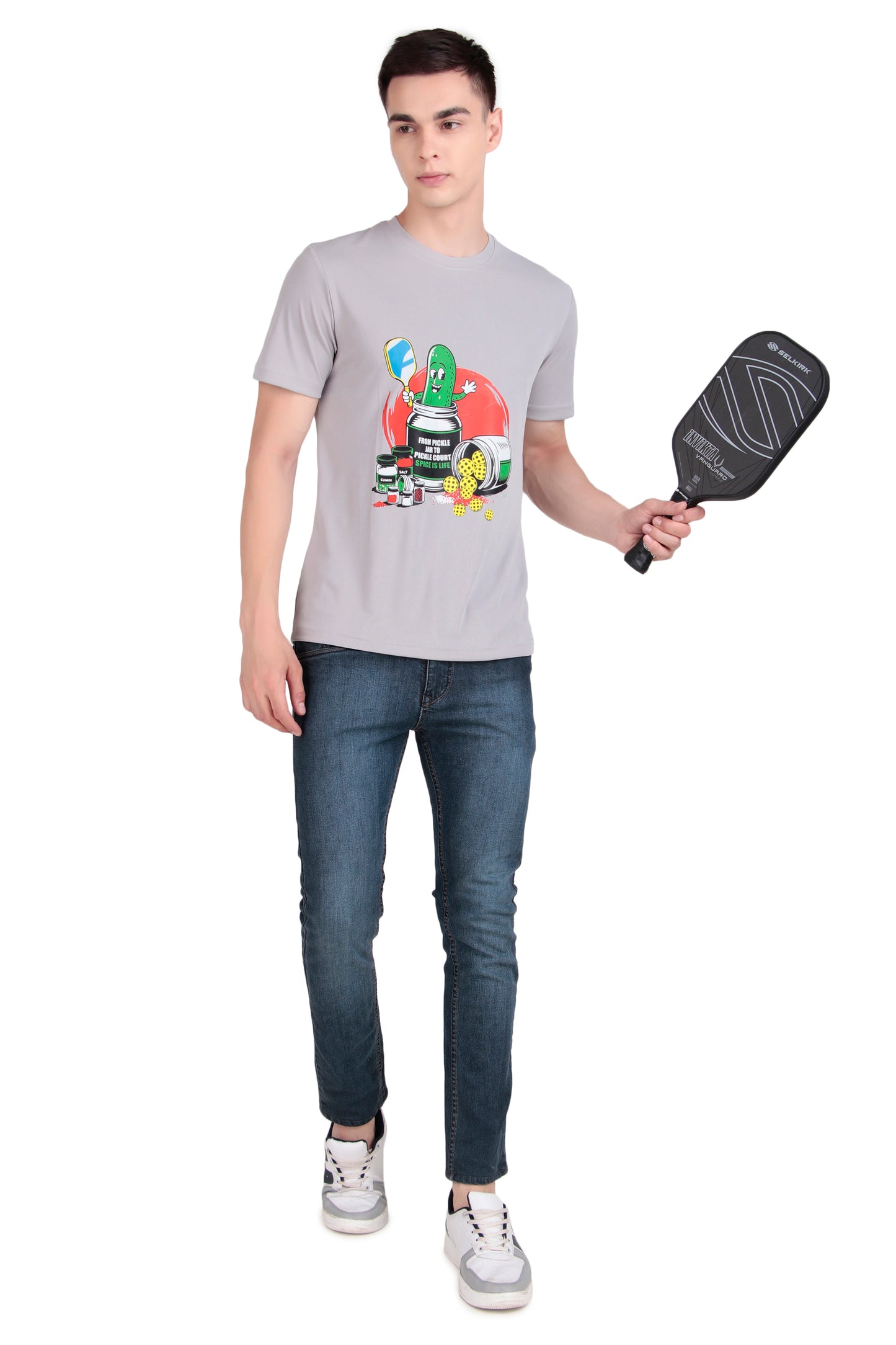 Altacore "Pickle Jar - Spice is Life" Pickleball T Shirt (Grey)