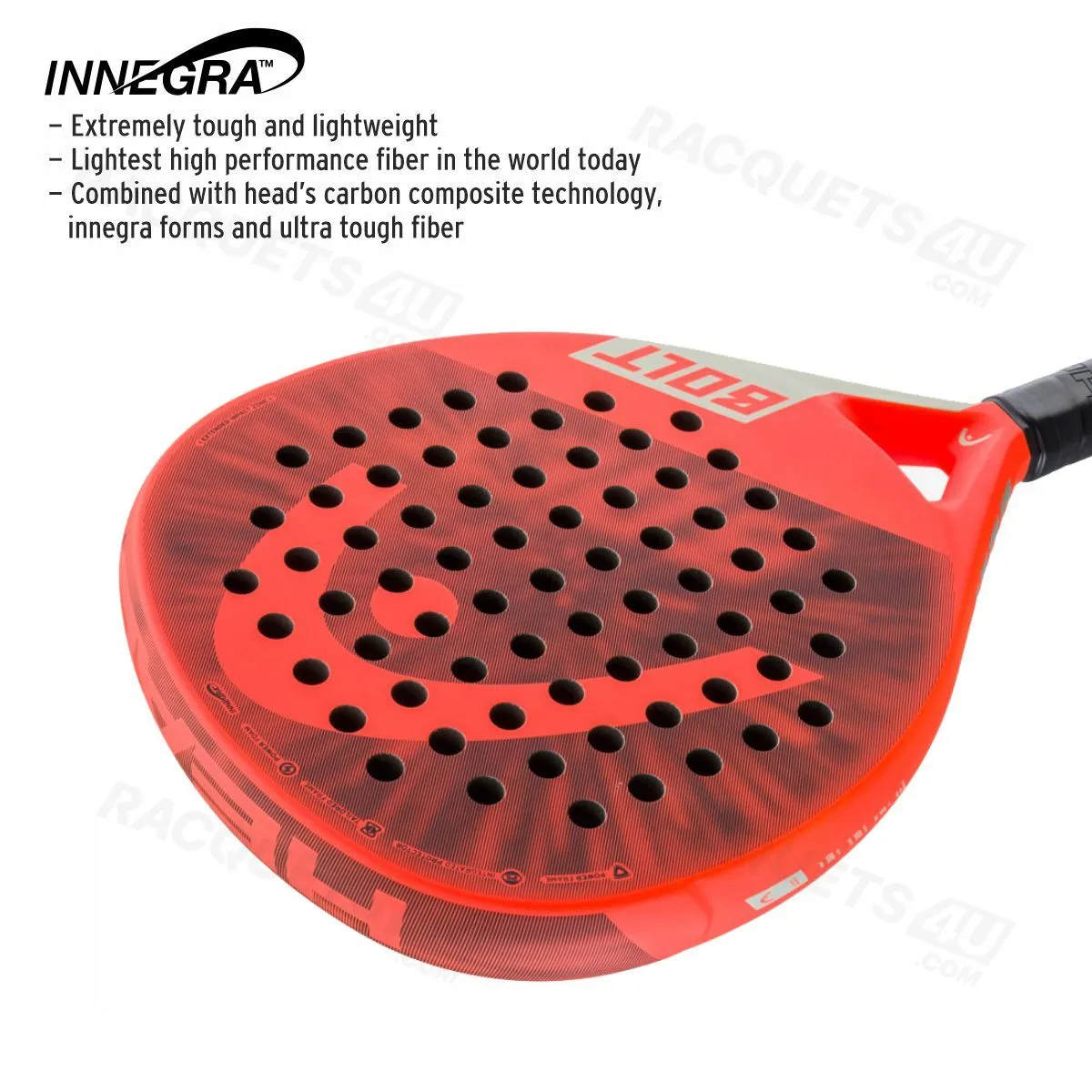 HEAD BOLT 2023 PADEL RACQUET (RED)