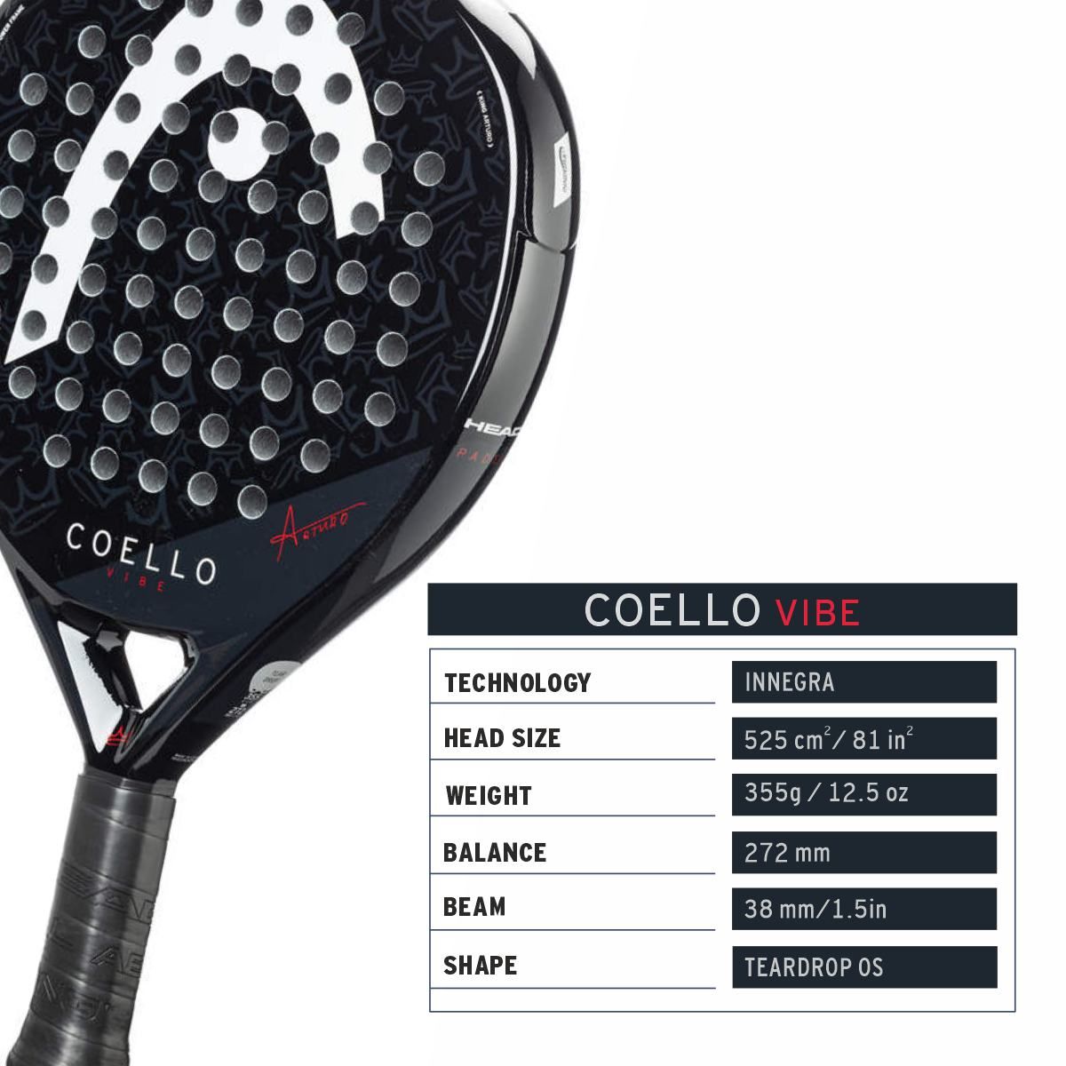 HEAD COELLO VIBE 2025 PADEL RACQUET