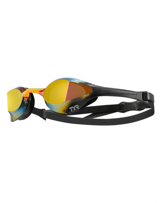 TYR Tracer-X Elite Mirrored Racing Goggles | GOLD ORANGE