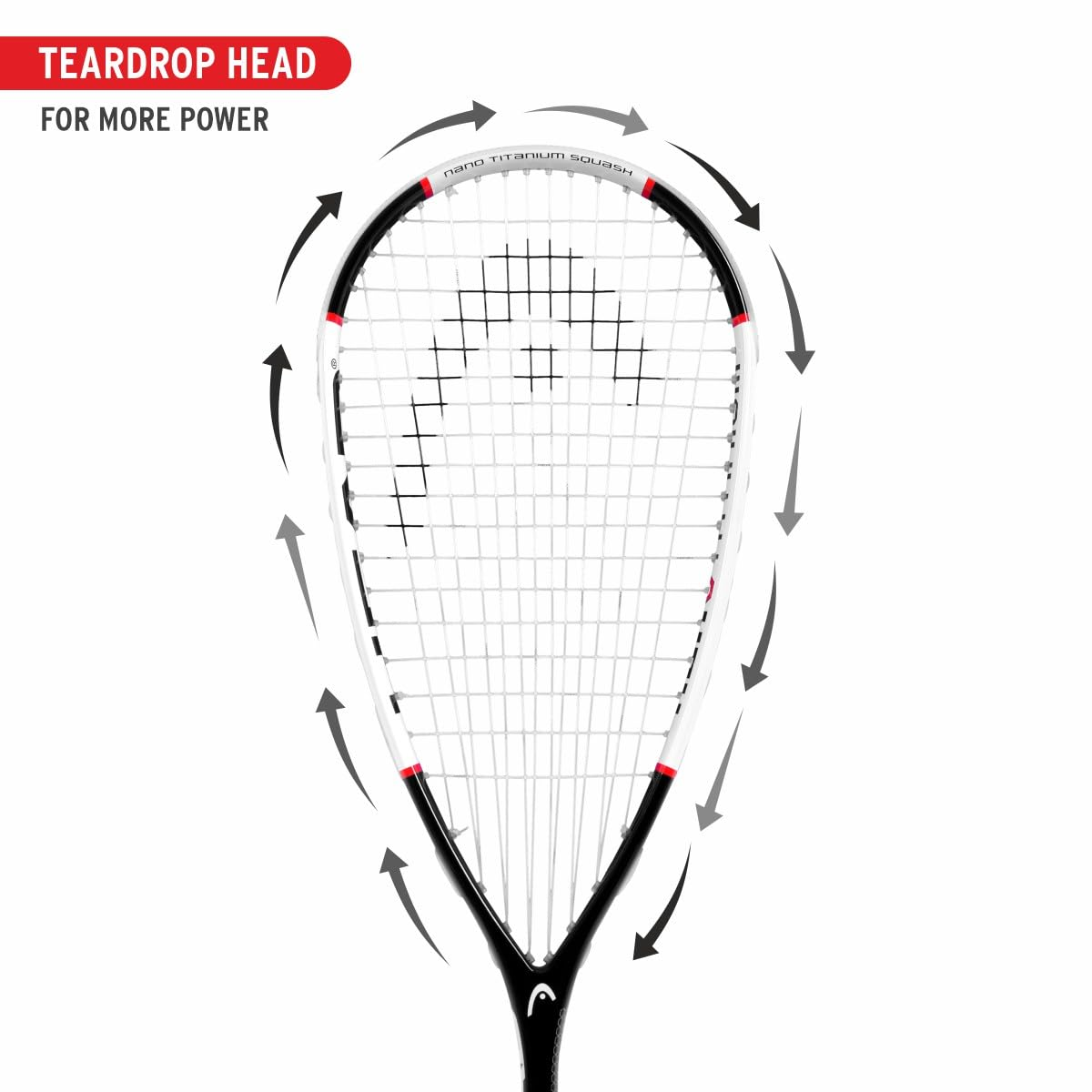 HEAD NANO TI. 115 SQUASH RACQUET