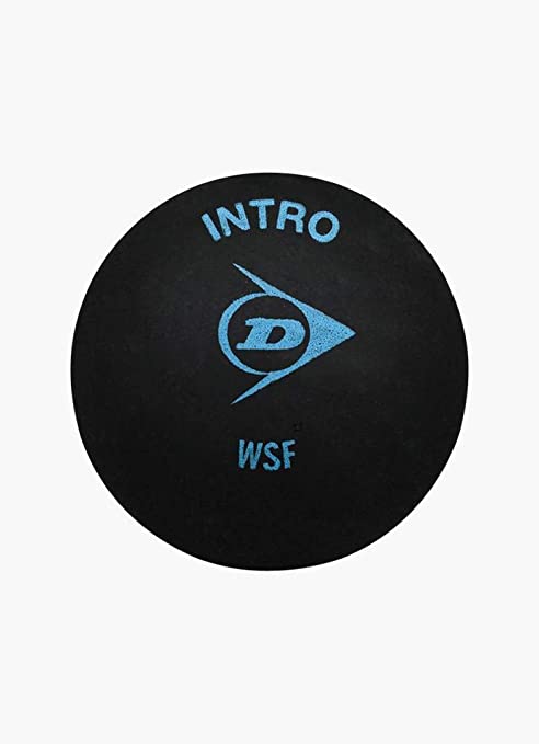 DUNLOP Blue Dot Squash Ball (Black, Blue-DOT) (Pack Of 3 )