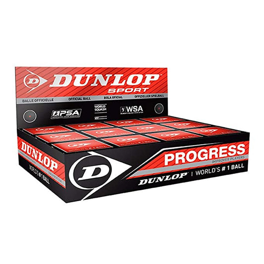 DUNLOP Red Dot Squash Ball Box (12 Pieces)