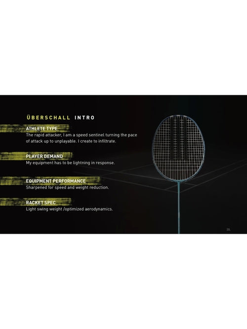 Adidas Uberschall F1 Hires Yellow Badminton Racquet (Size-5)