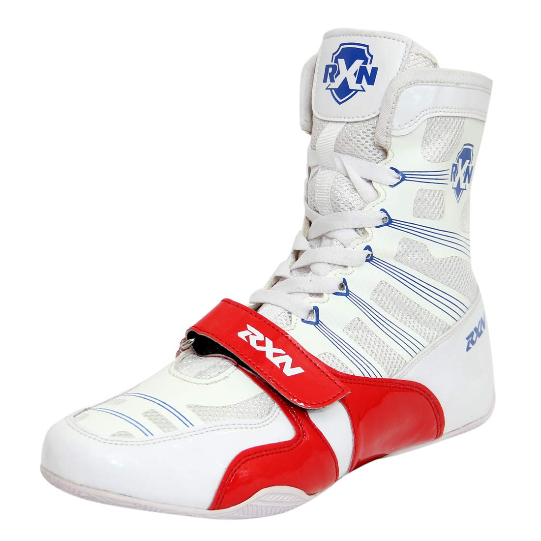 RXN Knockout White/Red Boxing Shoes