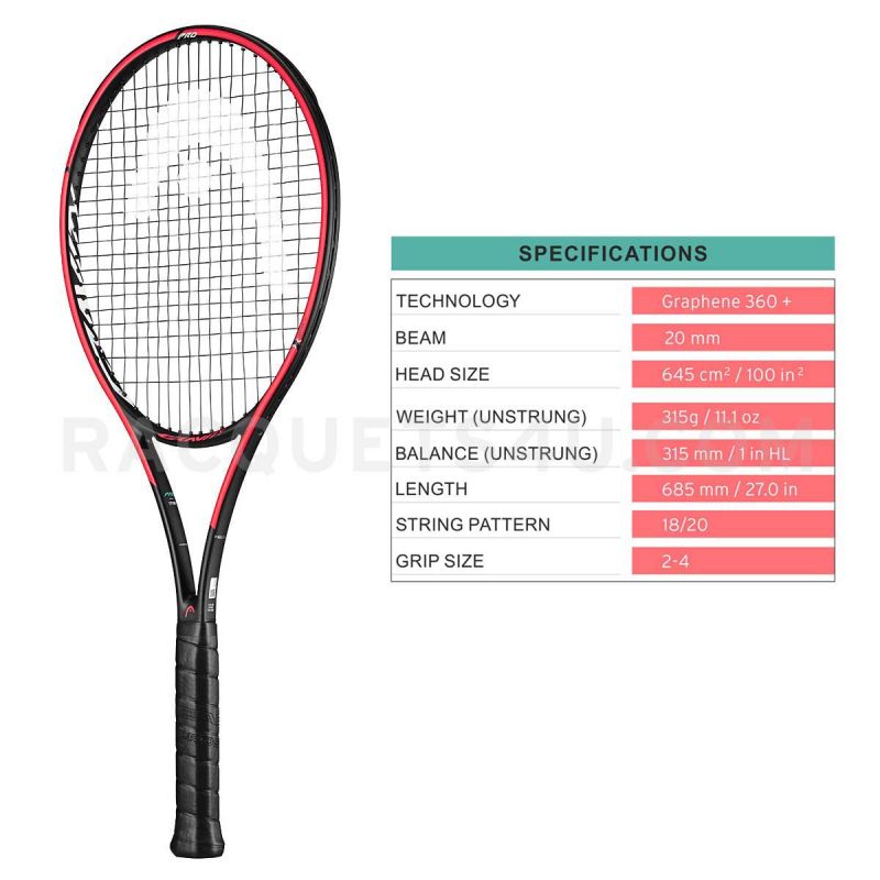 HEAD Graphene 360+ Gravity PRO Tennis Racquet (Unstrung)
