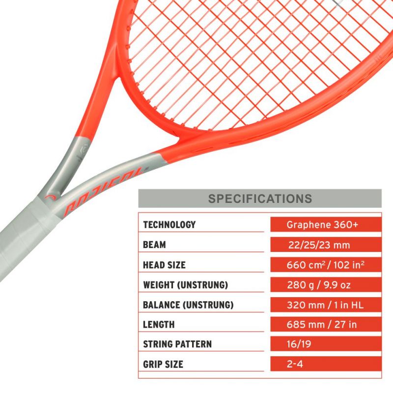 HEAD RADICAL S 2021 TENNIS RACQUET (UNSTRUNG)