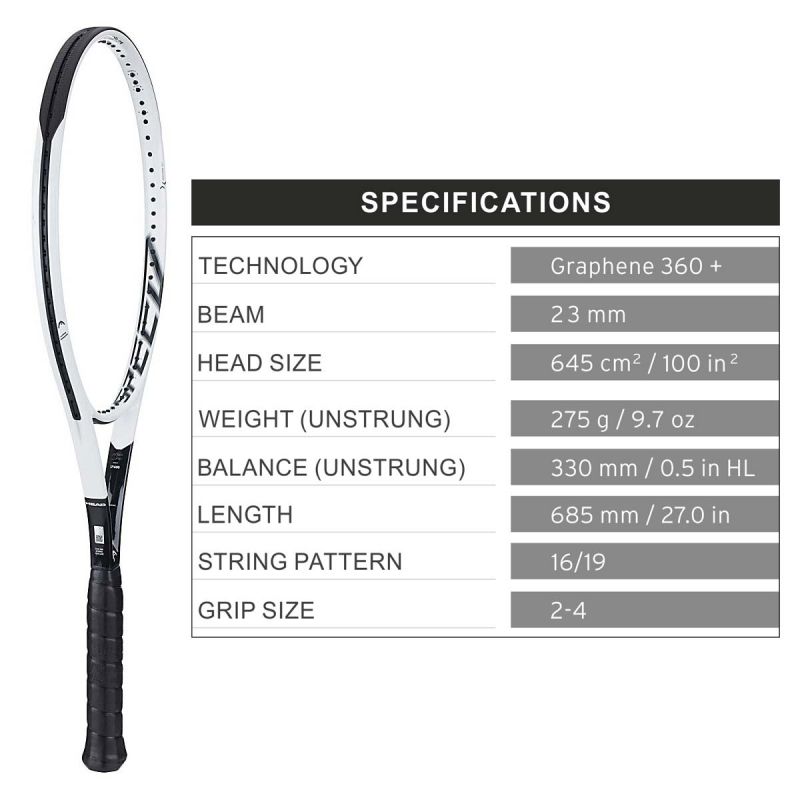 HEAD Graphene 360+ SPEED MP LITE Tennis Racquet (Unstrung)