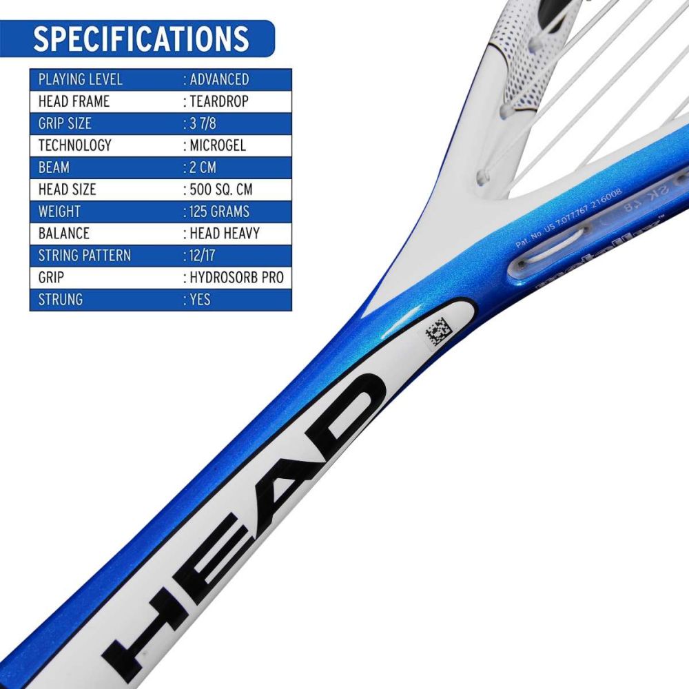 Head Microgel 125 Squash Racquet