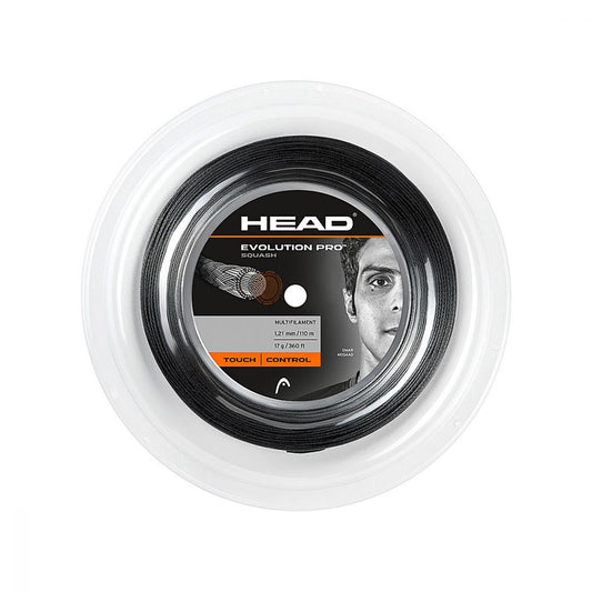 Head Evolution Pro Squash Reel Black (16g) 110Mtr