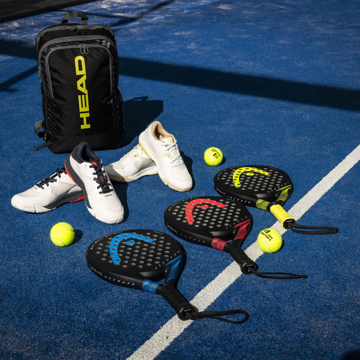HEAD ZEPHYR PRO PADEL RACQUET (BLACK/BLUE)