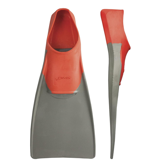 FINIS Long Floating Swim Fins  7-9 (Red /Gray)