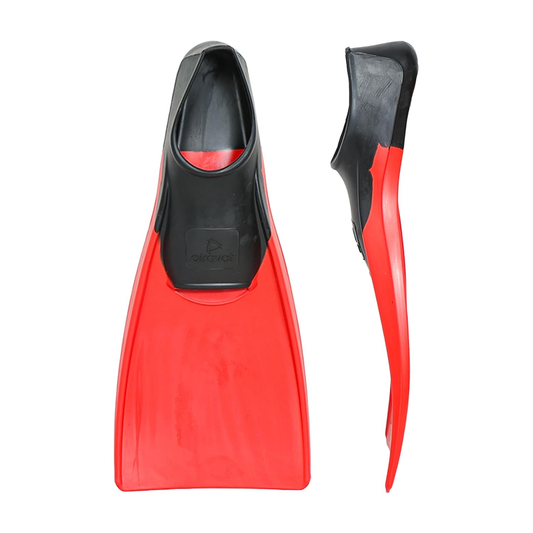 FINIS Long Floating Swim Fins  9-11 (Black/Red)