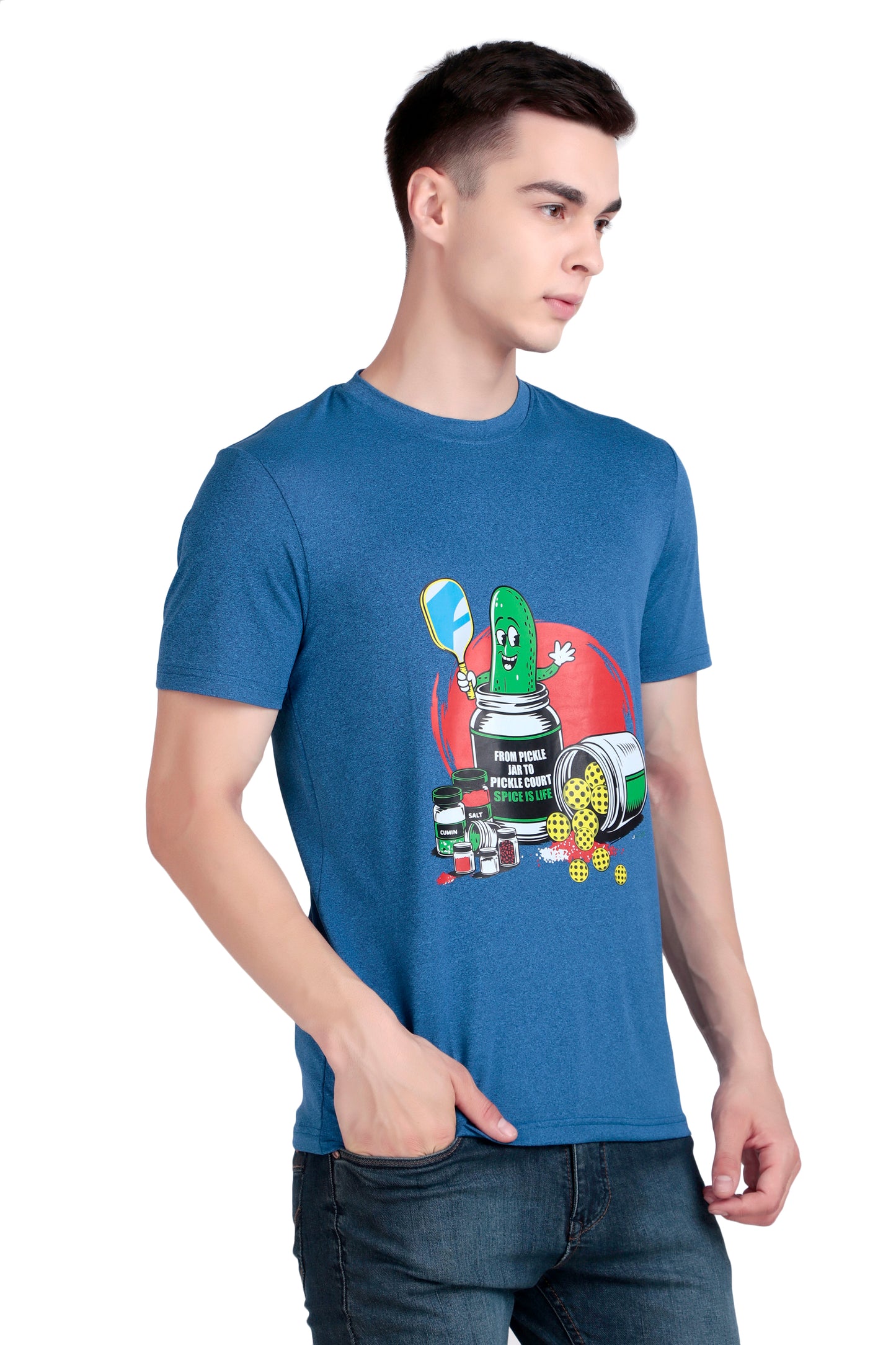 Altacore "Pickle Jar - Spice is Life" Pickleball T Shirt (Blue)