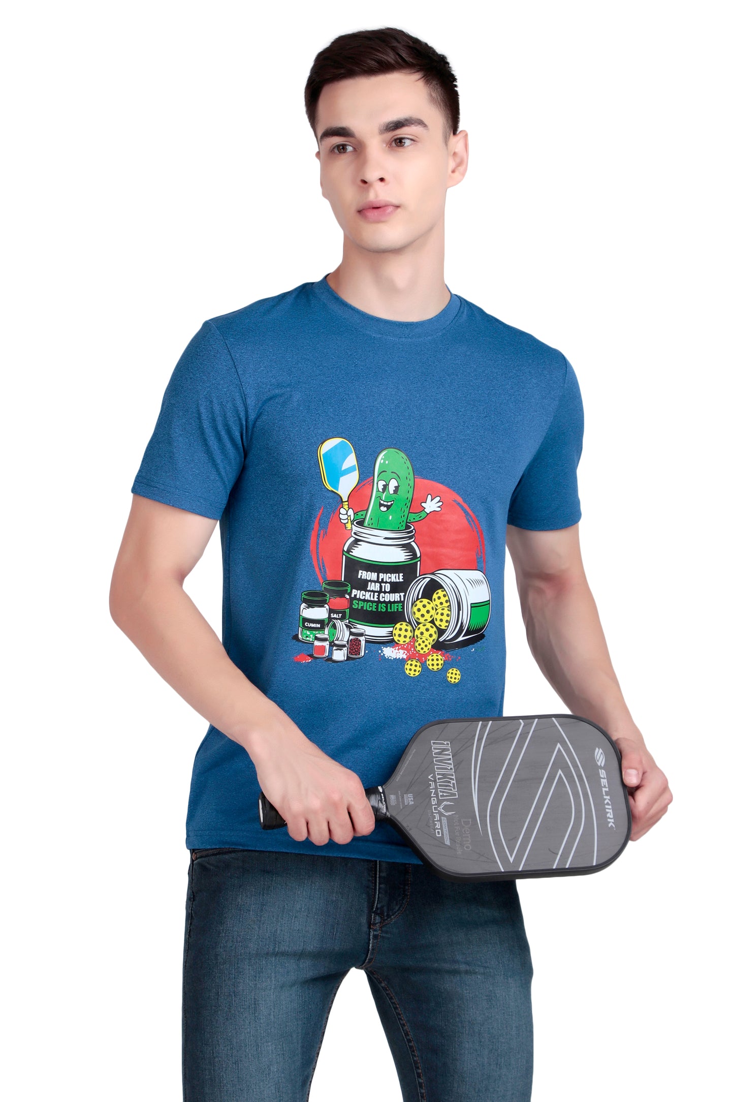 Altacore "Pickle Jar - Spice is Life" Pickleball T Shirt (Blue)
