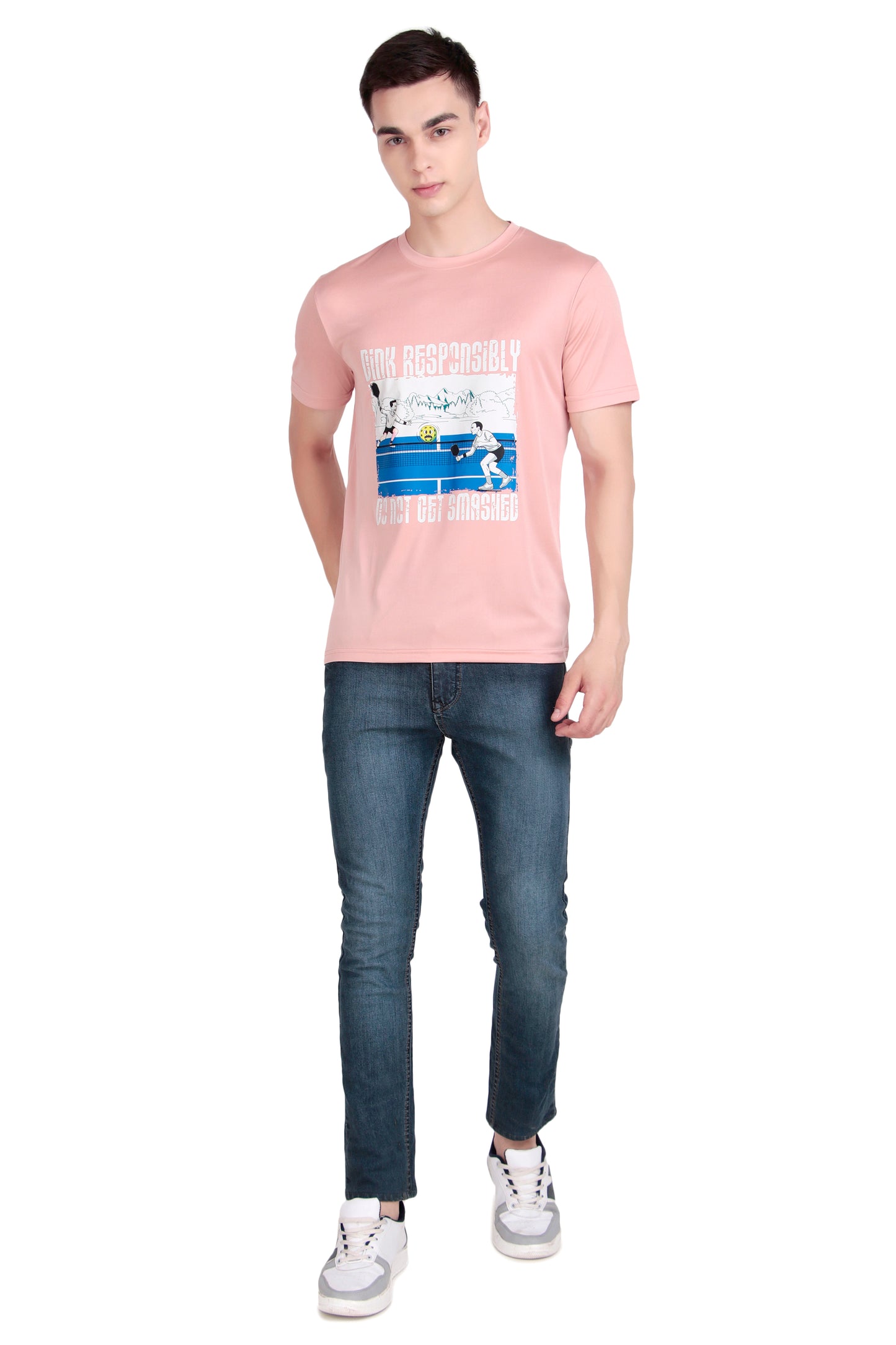 Altacore "Dink Responsibly – Do Not Get Smashed" Pickleball T Shirt (Peach)
