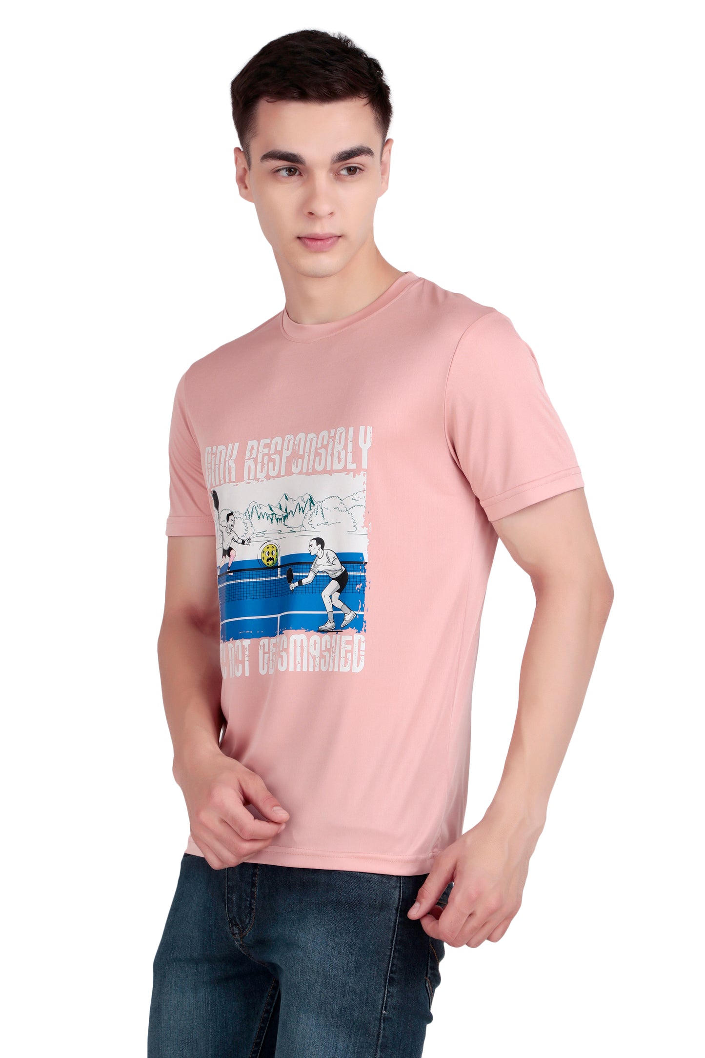 Altacore "Dink Responsibly – Do Not Get Smashed" Pickleball T Shirt (Peach)