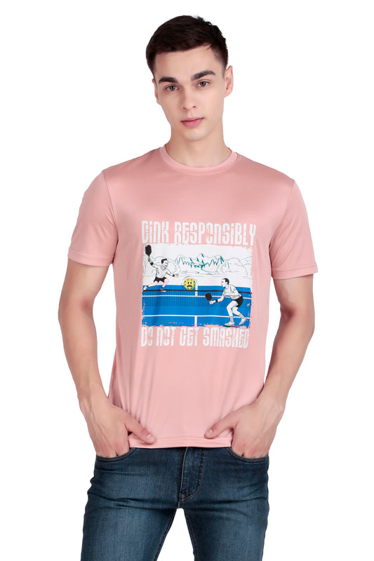 Altacore "Dink Responsibly – Do Not Get Smashed" Pickleball T Shirt (Peach)