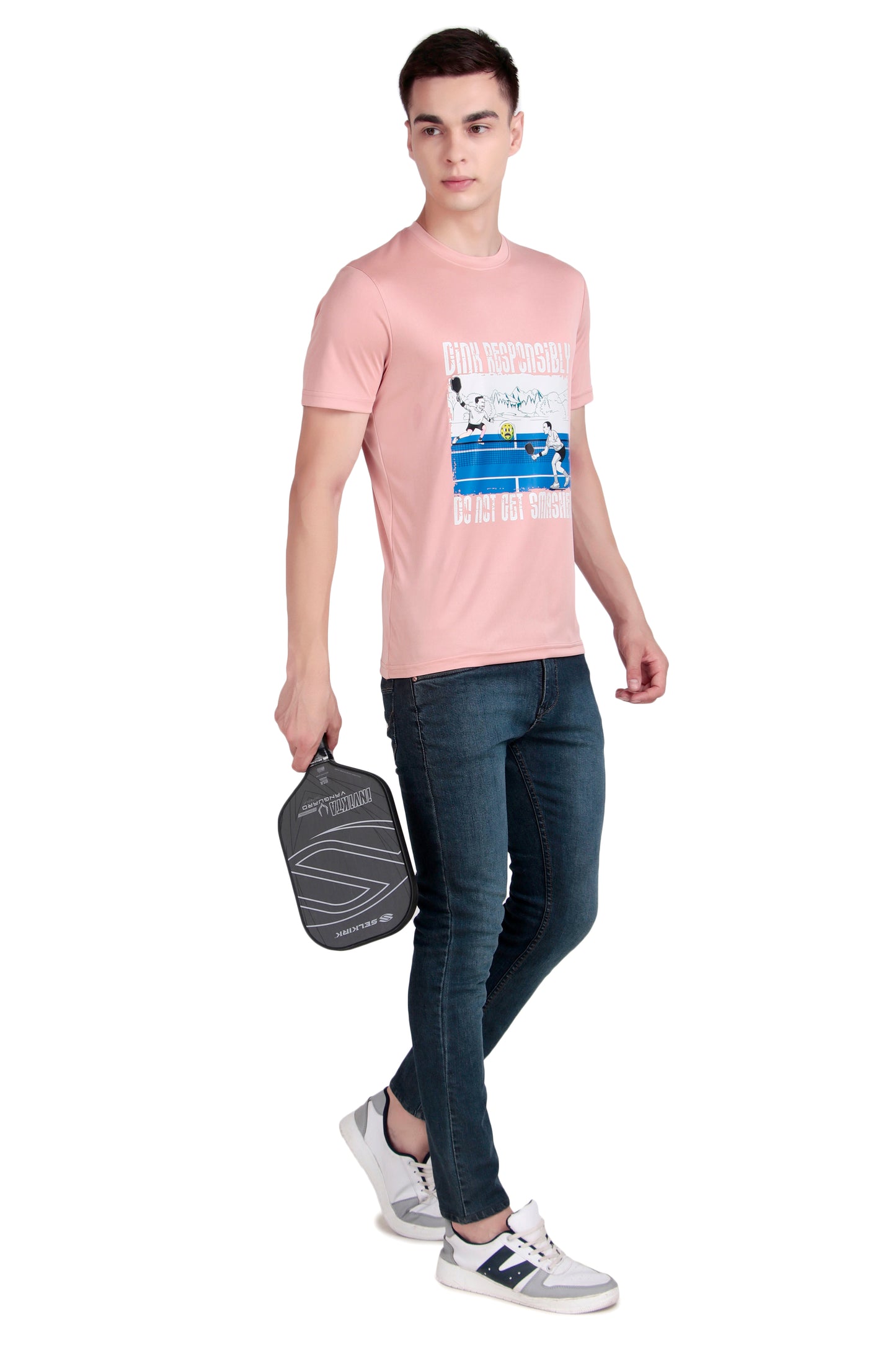 Altacore "Dink Responsibly – Do Not Get Smashed" Pickleball T Shirt (Peach)