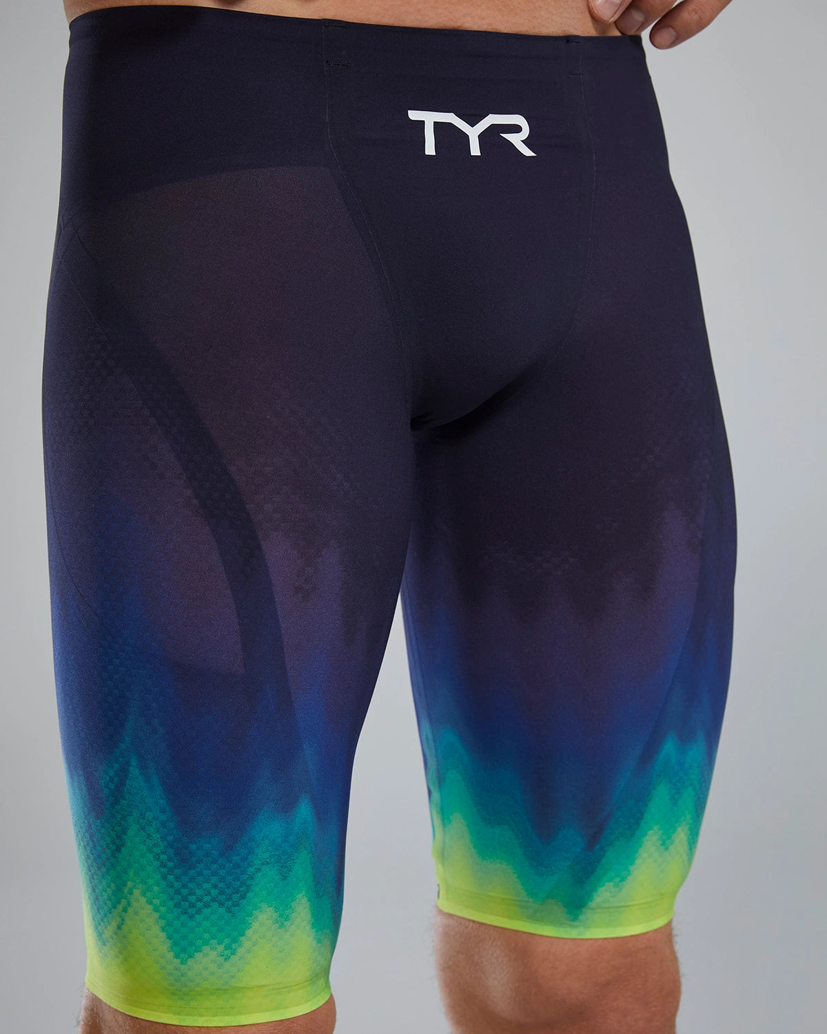 TYR VENZO INFLUX Men's Racing Swimsuit- LIME NAVY