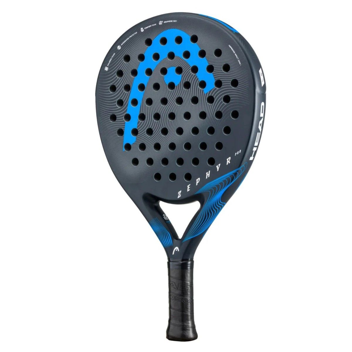 HEAD ZEPHYR PRO PADEL RACQUET (BLACK/BLUE)