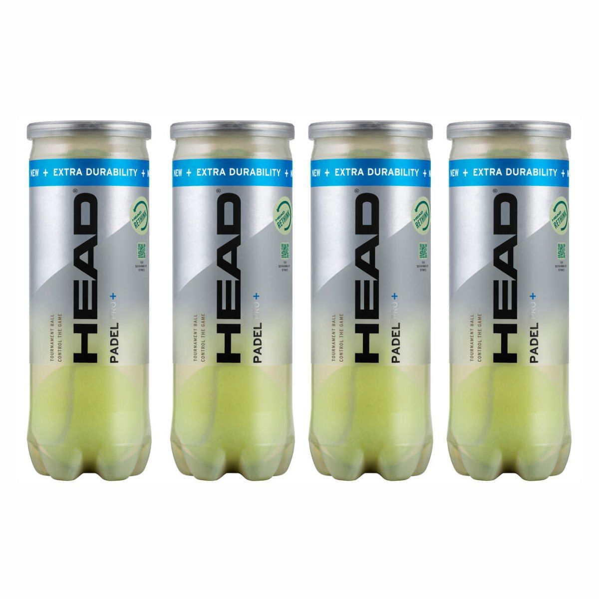 HEAD Padel Pro+ Ball Dozen (12 Pressurised Balls)