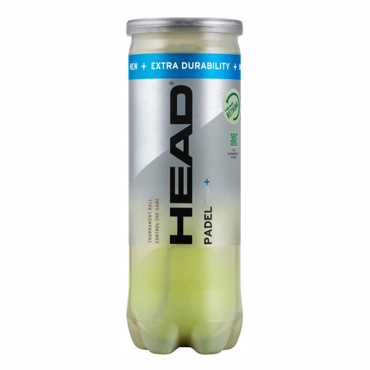 HEAD Padel Pro+ Ball – Single Can (3 Pressurised Balls)