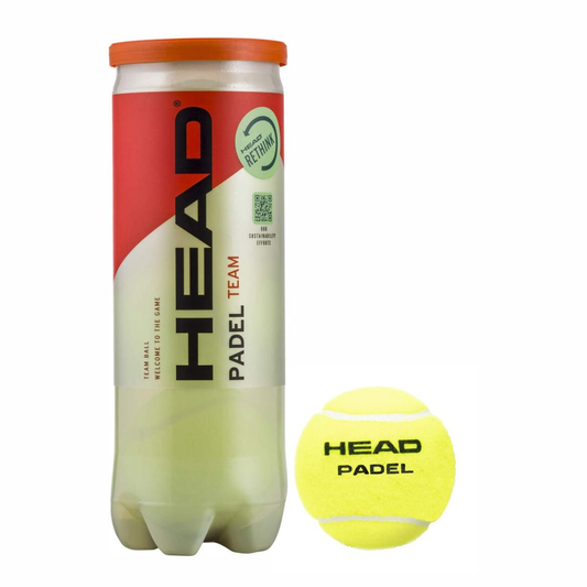 HEAD Padel Team Ball – Single Can (3 Pressurized Balls)