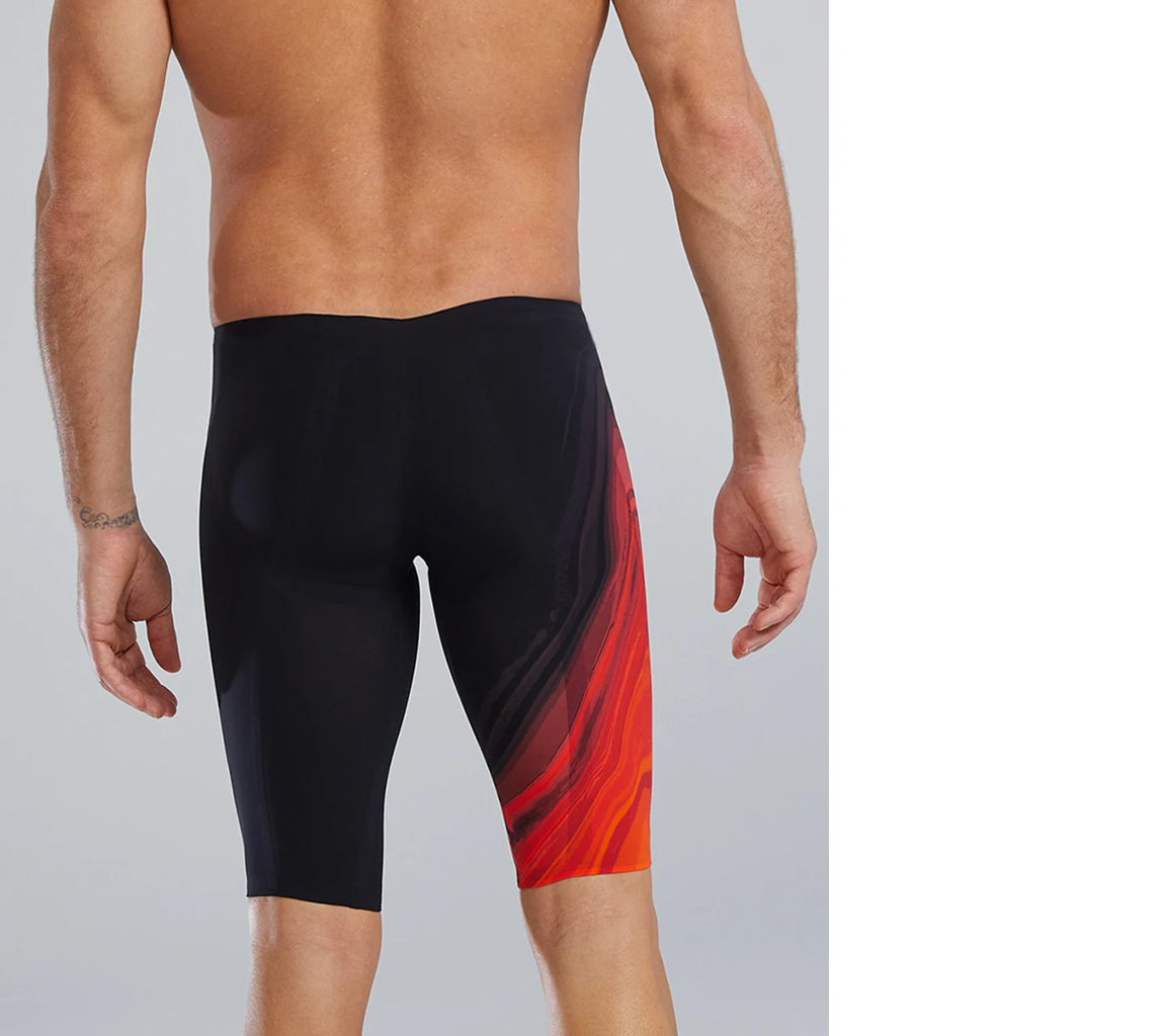 TYR VENZO VOLCONYX Men's Racing Swimsuit - Red Orange