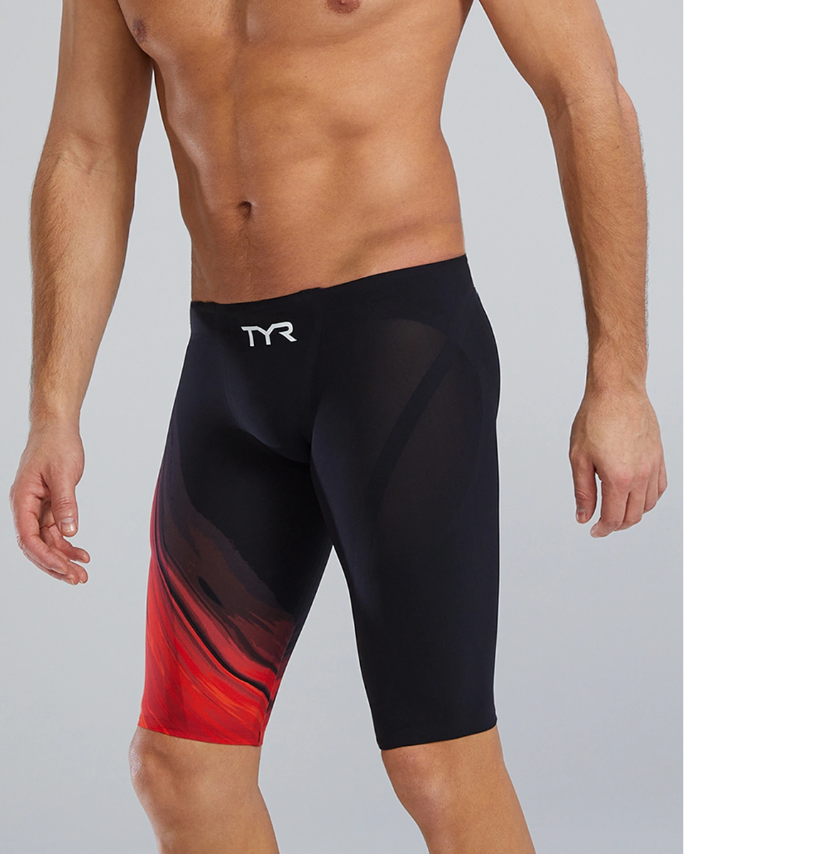 TYR VENZO VOLCONYX Men's Racing Swimsuit - Red Orange
