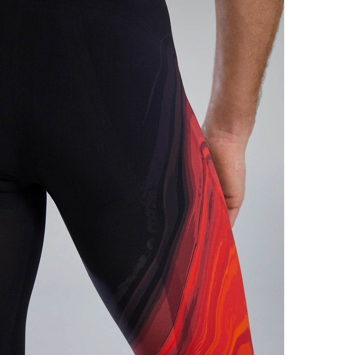 TYR VENZO VOLCONYX Men's Racing Swimsuit - Red Orange