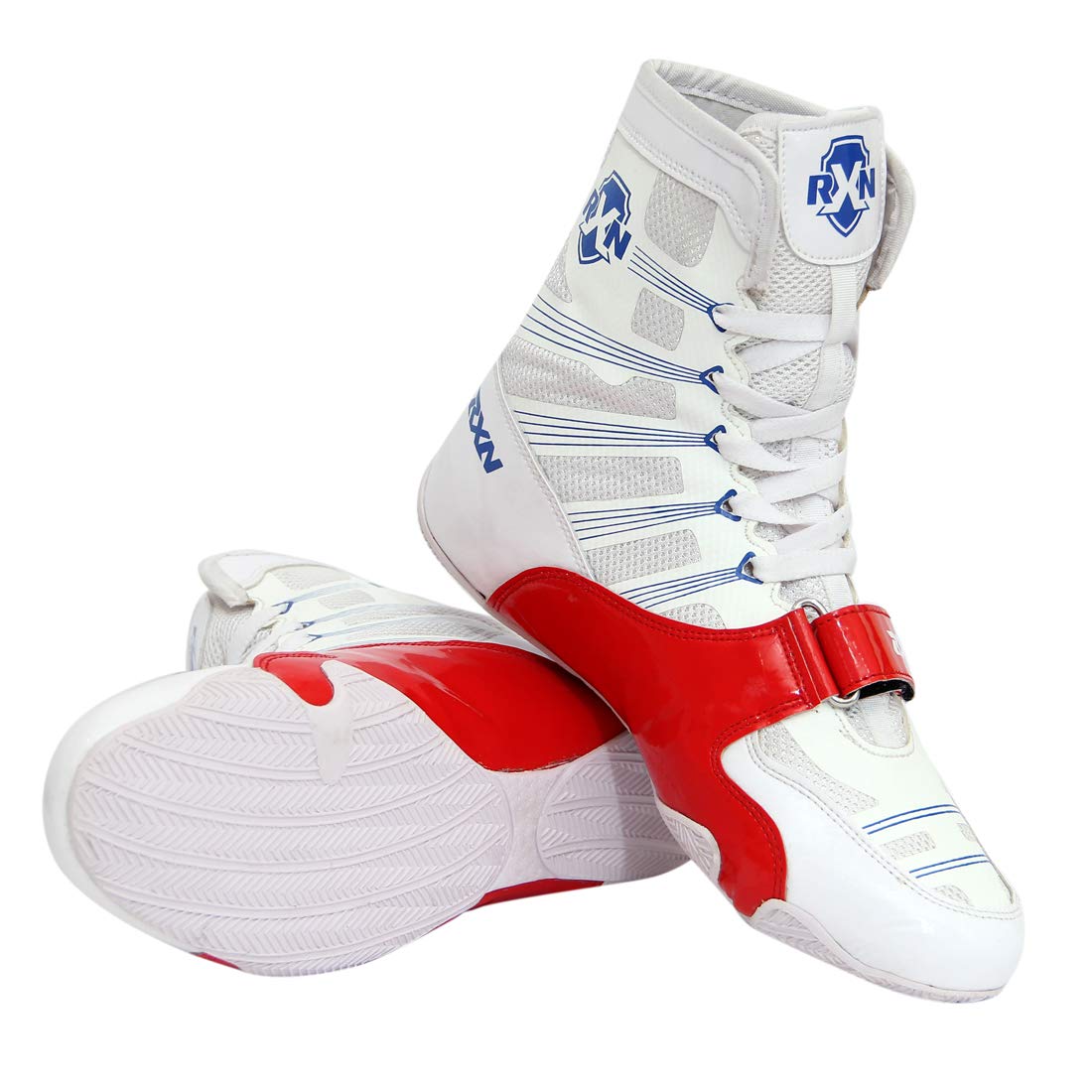 RXN Knockout White/Red Boxing Shoes