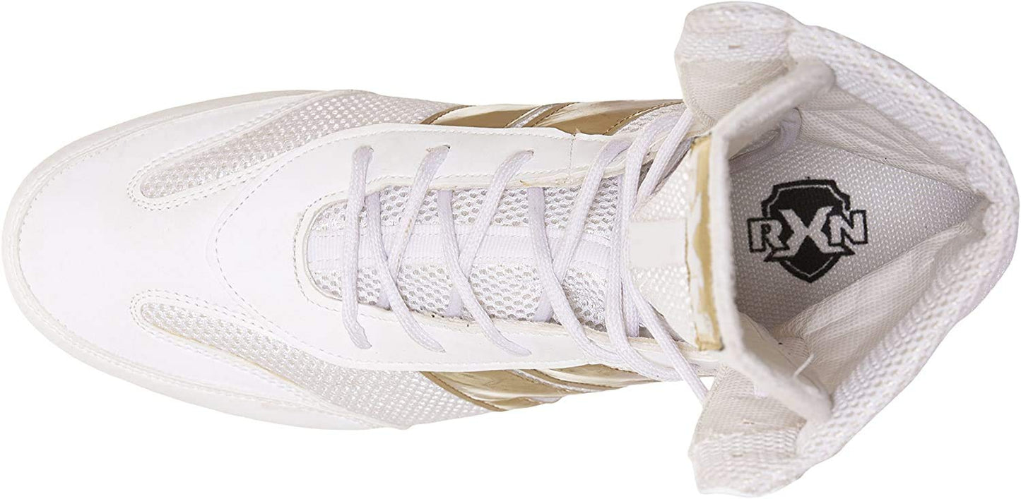 RXN BX-12 White/Gold Boxing Shoe