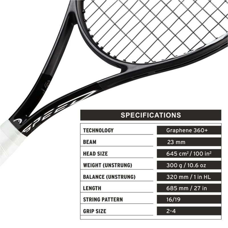 HEAD Graphene 360+ SPEED MP BLACK Tennis Racquet (Unstrung