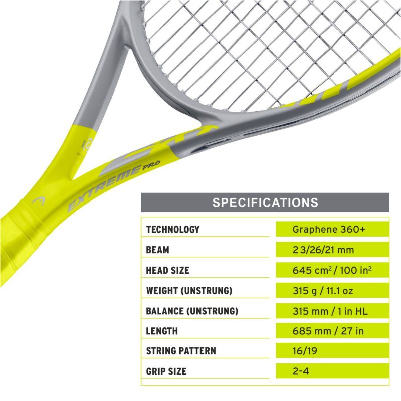 HEAD Graphene 360+ Extreme PRO Tennis Racquet (Unstrung)