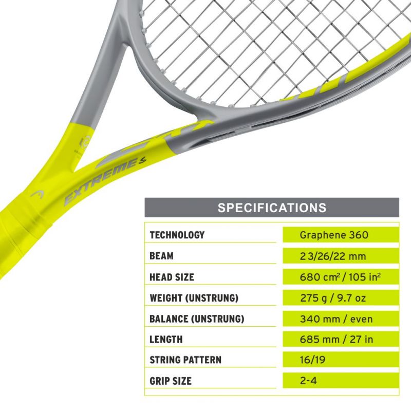 HEAD Graphene 360+ Extreme S Tennis Racquet (Unstrung)