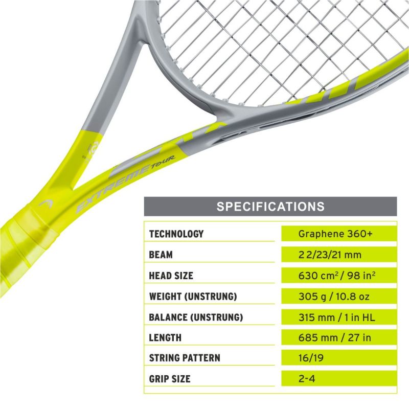 HEAD Graphene 360+ Extreme TOUR Tennis Racquet (Unstrung)